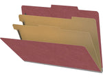 Medical Arts Press Pressboard Classification Folder, 2 Dividers, 2" Expansion, Legal Size, Dark Red, 10/Box (DV-T52-26-3ARD)