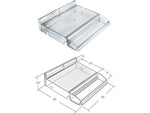 Azar 3.5" x 12" Pegboard 6-Compartment Cosmetic Tray with Tester Tray, Clear, 2/Pack (225840-TESTER-6COMP-2PK)