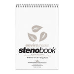 Roaring Spring Enviroshades Steno Notebook, 6" x 9", 80 Sheets/Pad, Gregg Ruled, Recycled Gray Paper, 4 Books/Pk (12274)