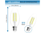Viribright 2.5-Watts Daylight LED Specialty Bulb, 12/Pack (650194)