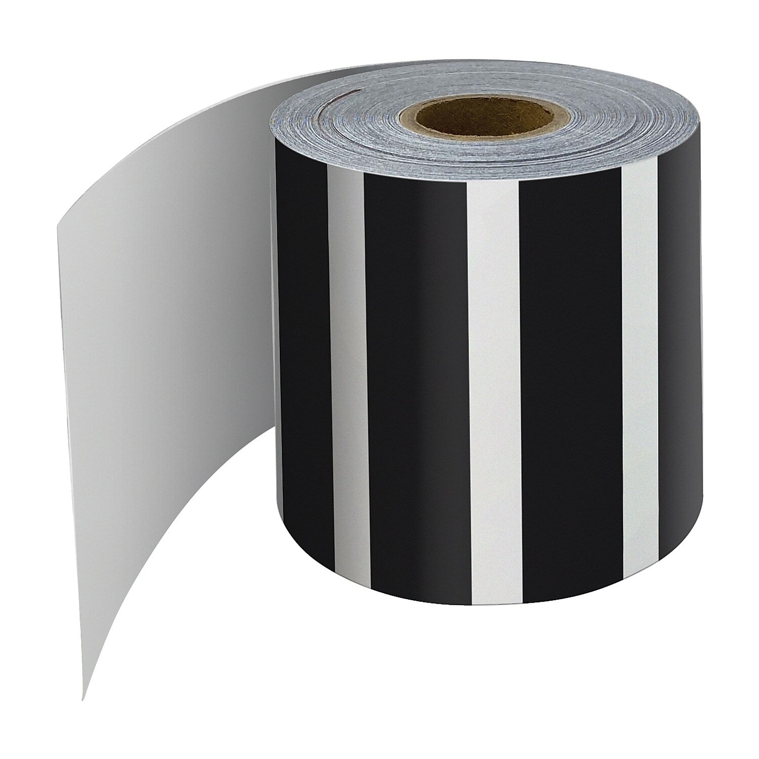 Carson Dellosa Education Rolled Straight Border, 2-1/4"x 65', Black and White Vertical Stripes, 3/Bundle (CD-108476-3)