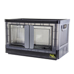Dbest Quik Box Medium Stackable Folding Plastic Storage Bin, 12" x 12" x 11", 34 Qt., Black (01-931)