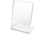 Deflect-O Sign Holder, 3" x 4", Vertical, Table Top, Clear Plastic (20006RT)