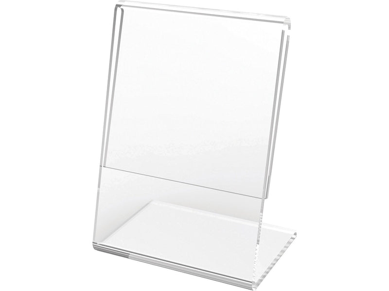 Deflect-O Sign Holder, 3" x 4", Vertical, Table Top, Clear Plastic (20006RT)