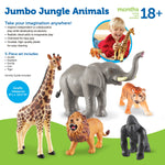 Learning Resources Jumbo Jungle Animals, Set of 5 (LER0693)