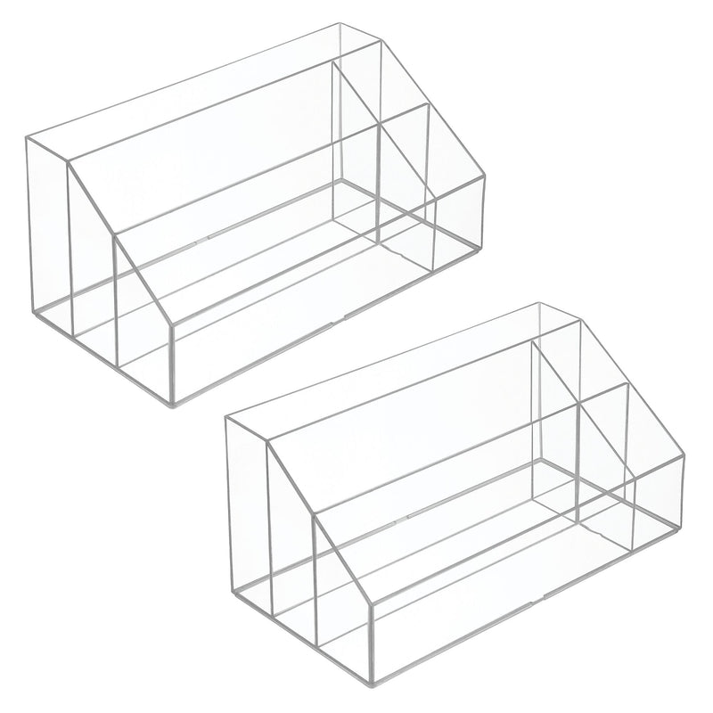 iDESIGN 5-Compartment 2-Piece Plastic Drawer Organizer, Clear, 2 Piece (29107M2)