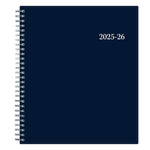 2025-2026 Blue Sky Enterprise 8" x 10" Academic Year Monthly Planner, Plastic Cover, Navy (148674-A26)