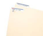 Avery Easy Peel Laser/Inkjet File Folder Labels, 2/3" x 3-7/16", White/Blue, 252 Labels/Pack (5200)