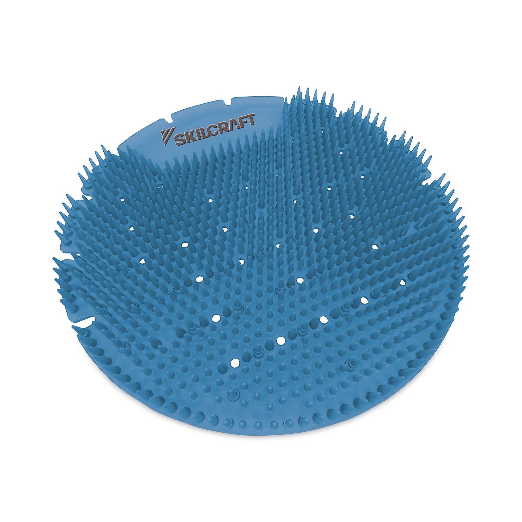 AbilityOne SKILCRAFT Extended Power Urinal Screen, Mountain Air Scent, Blue, 6/Pack (NSN6998445)