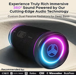 Treblab Wireless Bluetooth Speaker, Waterproof, Black (HD77)