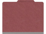 Medical Arts Press Pressboard Classification Folder, 2 Dividers, 2" Expansion, Letter Size, Dark Red, 10/Box