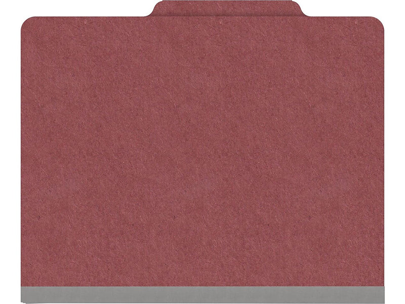 Medical Arts Press Pressboard Classification Folder, 2 Dividers, 2" Expansion, Letter Size, Dark Red, 10/Box