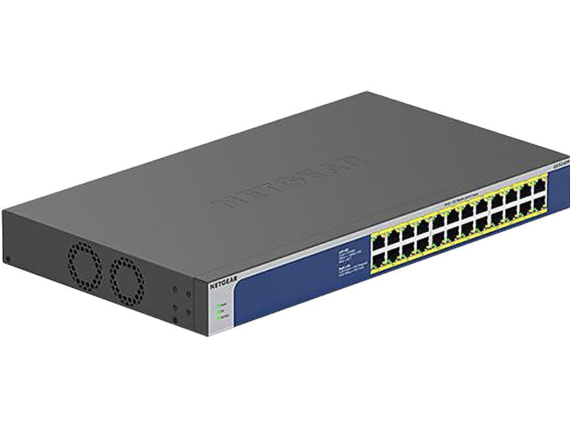 Netgear 24-Port Gigabit Ethernet High-Power PoE+ Unmanaged Switch, Gray (GS524PP-100NAS)