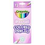 Crayola Pastel Kid's Colored Pencils, Multicolored, 12/Pack (BIN682030)