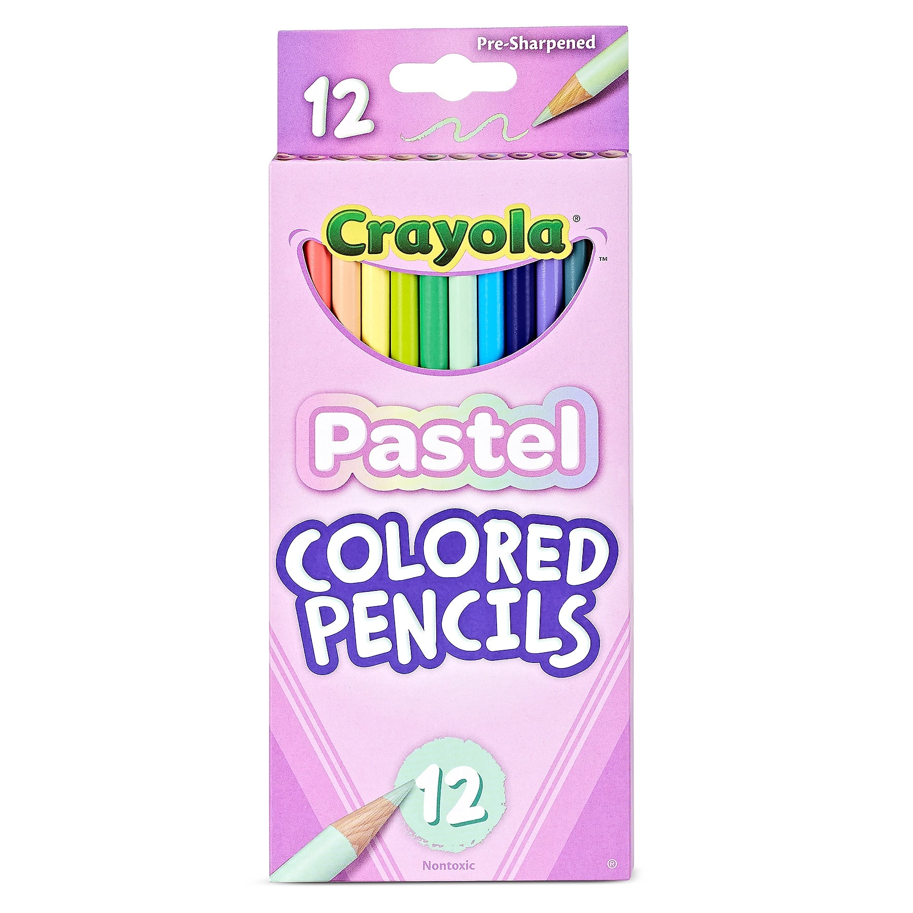 Crayola Pastel Kid's Colored Pencils, Multicolored, 12/Pack (BIN682030)