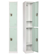 AdirOffice 72'' 2-Tier Misty Green Storage Locker (ADI629-202-MGRN)
