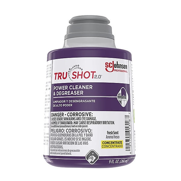 SC Johnson Professional TruShot 2.0 Power Cleaner & Degreaser Refill, Clean Fresh Scent, 9 oz., 4/Carton (SJN315386)