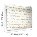 York Wallcoverings Dream Big Script Peel and Stick Wallpaper (RMK9006WP)