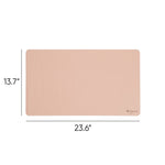 Smead Small Vegan Leather Anti-Slip Desk Pad, 23.6" x 13.7", Light Pink (SMD64839)