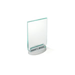 Azar Sign Holder, 4" x 6", Vertical, Table Top, Silver, Acrylic, 2/Pack (252940)