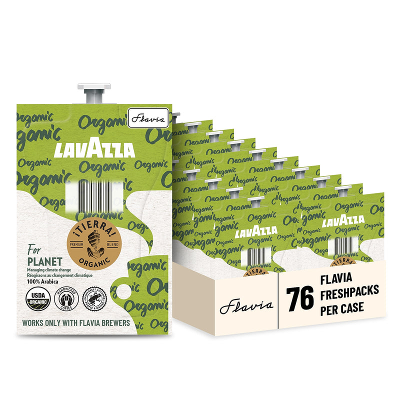 Lavazza TIERRA Fruity and Floral Coffee Flavia Freshpacks, Light Roast, 76/Carton (48107)