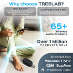 TREBLAB HD-Go Wireless Bluetooth Speaker, Waterproof, Black, Waterproof, Black