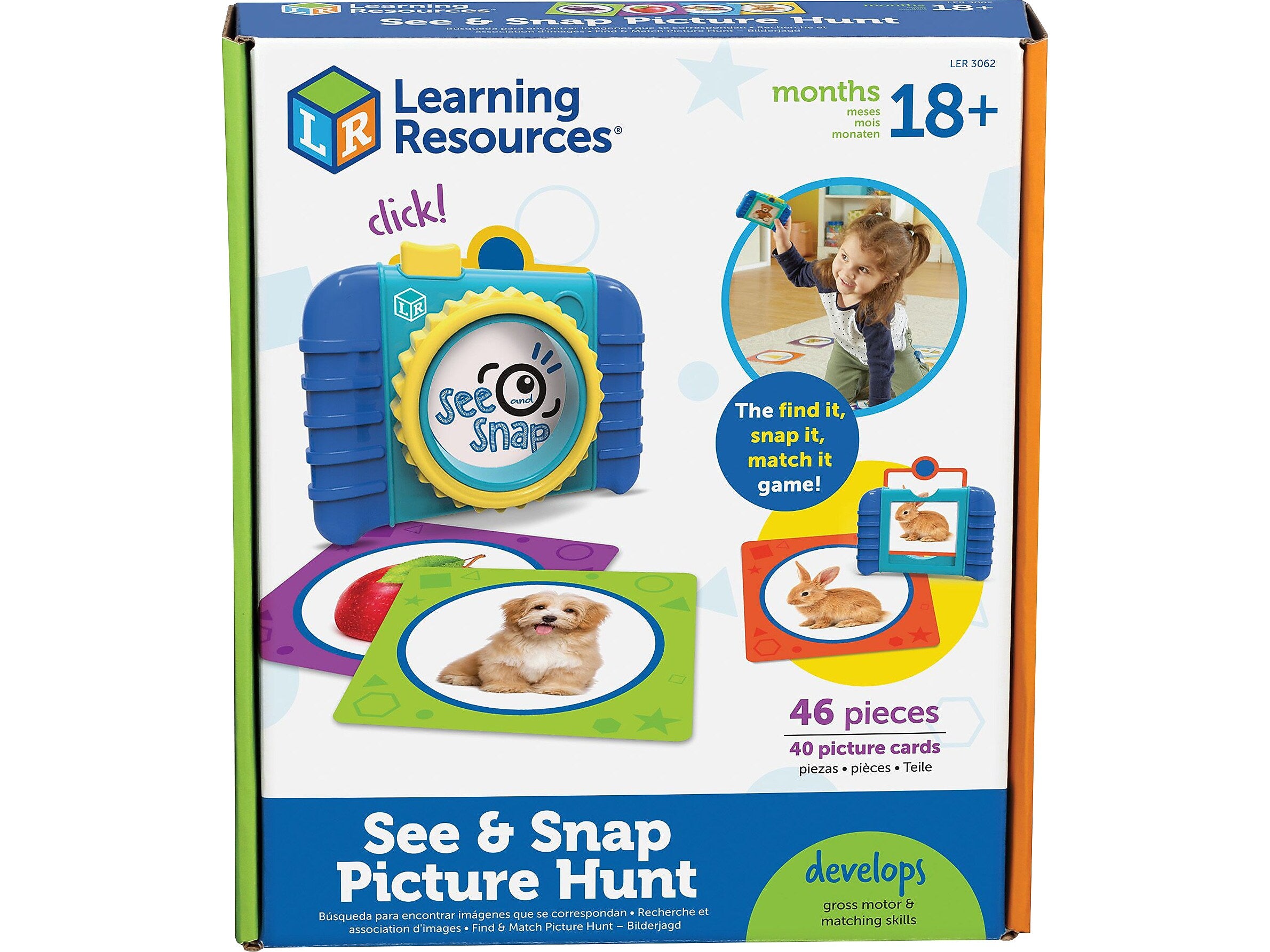 Learning Resources See & Snap Picture Hunt, Assorted Colors, 46 Pieces/Set (LER3062)