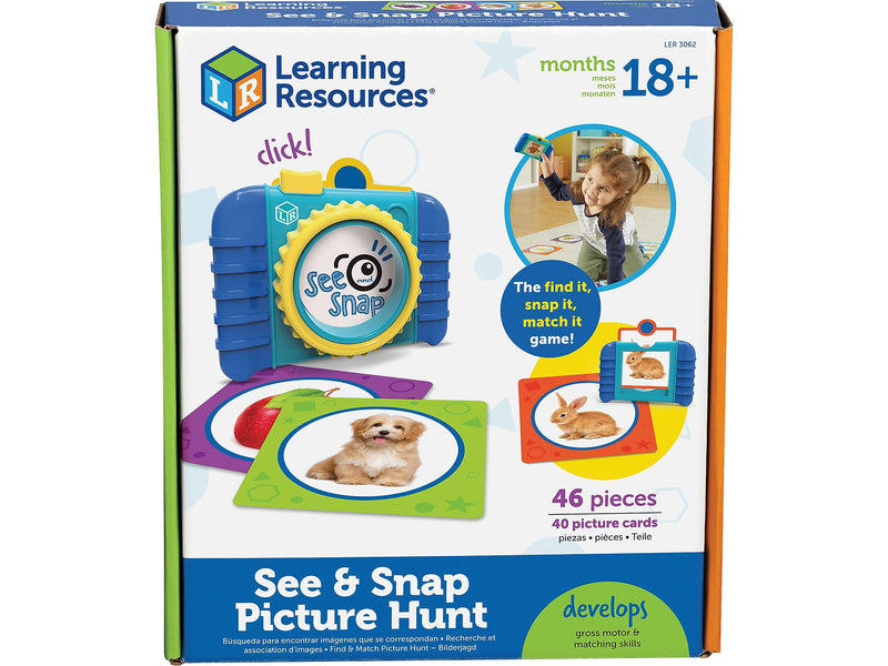Learning Resources See & Snap Picture Hunt, Assorted Colors, 46 Pieces/Set (LER3062)
