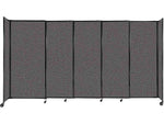 Versare StraightWall Freestanding Mobile Partition, 72"H x 135"W, Charcoal Gray Fabric (1472507)