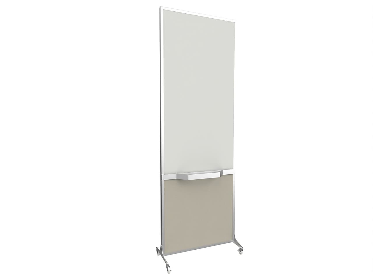 Versare ShieldWrite Level 3A Double Sided Magnetic Painted Steel Mobile Whiteboard, 2' x 6', Sand (1200013)