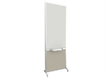 Versare ShieldWrite Level 3A Double Sided Magnetic Painted Steel Mobile Whiteboard, 2' x 6', Sand (1200013)