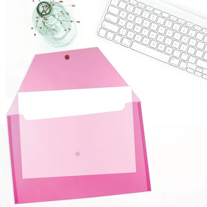 JAM Paper Premium Plastic Document File, 1 Pocket, Legal, Fuchsia Pink, 3/Pack (219S0fux3)