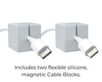Function101 Desk Mat Pro + 2 Magnetic Cable Block Managers, 31" x 16", Gray (F101-DMPG2)