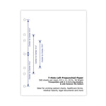 Perforated and Punched Paper, 7-Hole Punched, 20 lb Bond Weight, 8.5 x 11, White, 500/Ream