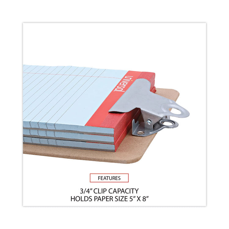 Hardboard Clipboard, 0.75" Clip Capacity, Holds 5 x 8 Sheets, Brown, 3/Pack
