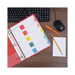 Deluxe Table Of Contents Dividers For Printers, 5-Tab, 1 To 5; Table Of Contents, 11 X 8.5, White, 6 Sets