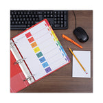 Deluxe Table Of Contents Dividers For Printers, 8-Tab, 1 To 8; Table Of Contents, 11 X 8.5, White, 6 Sets