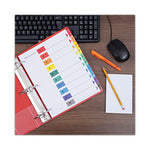 Deluxe Table Of Contents Dividers For Printers, 10-Tab, 1 To 10; Table Of Contents, 11 X 8.5, White, 6 Sets