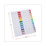 Deluxe Table Of Contents Dividers For Printers, 12-Tab, 1 To 12; Table Of Contents, 11 X 8.5, White, 6 Sets