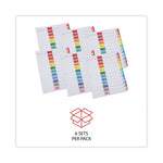Deluxe Table Of Contents Dividers For Printers, 12-Tab, 1 To 12; Table Of Contents, 11 X 8.5, White, 6 Sets