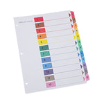Deluxe Table Of Contents Dividers For Printers, 12-Tab, 1 To 12; Table Of Contents, 11 X 8.5, White, 6 Sets