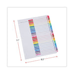 Deluxe Table Of Contents Dividers For Printers, 26-Tab, A To Z, 11 X 8.5, White, 1 Set