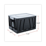Collapsible Crate, Letter/legal Files, 17.25" X 14.25" X 10.5", Black/gray, 2/pack