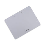 Plastic Brushed Aluminum Clipboard, Landscape Orientation, 0.5" Clip Capacity, Holds 11 x 8.5 Sheets, Silver