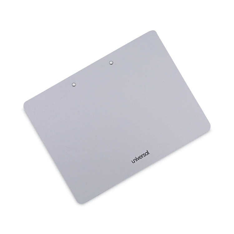 Plastic Brushed Aluminum Clipboard, Landscape Orientation, 0.5" Clip Capacity, Holds 11 x 8.5 Sheets, Silver