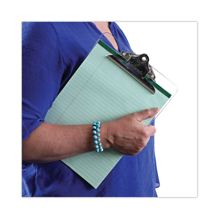Plastic Clipboard with High Capacity Clip, 1.25" Clip Capacity, Holds 8.5 x 11 Sheets, Clear