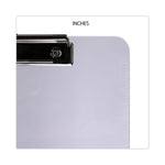 Plastic Clipboard with Low Profile Clip, 0.5" Clip Capacity, Holds 8.5 x 11 Sheets, Clear