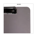 Plastic Clipboard with Low Profile Clip, 0.5" Clip Capacity, Holds 8.5 x 11 Sheets, Translucent Black