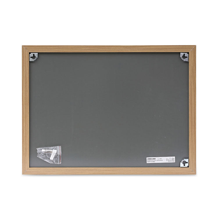 Cork Board with Oak Style Frame, 24" x 18", Tan Surface, Oak Finished Wood Frame