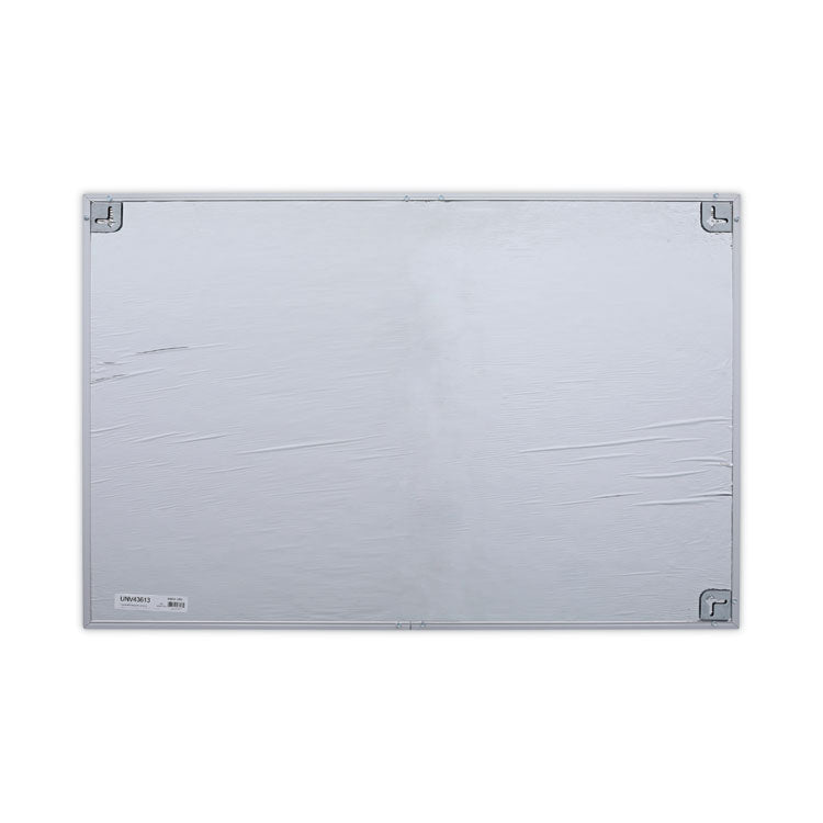 Cork Bulletin Board, 36" x 24", Tan Surface, Satin Aluminum Frame